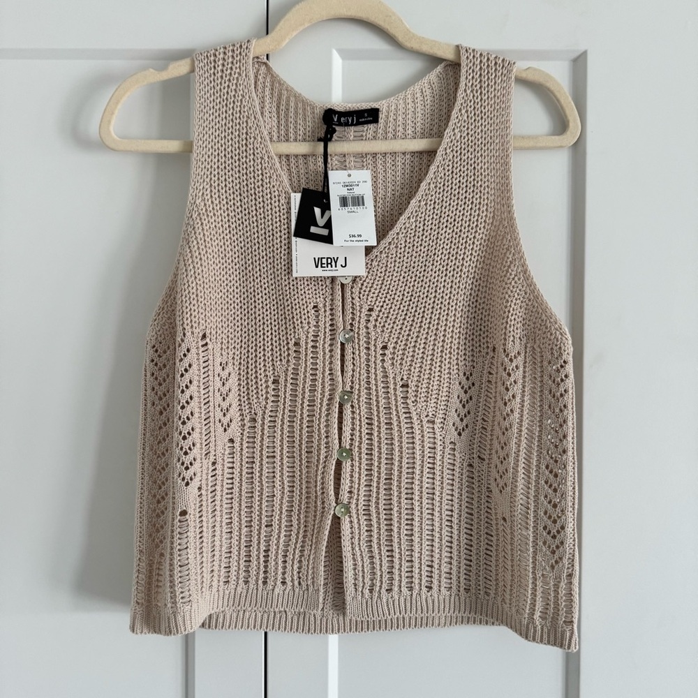 Knit Sweater Vest Very J Buckle size small